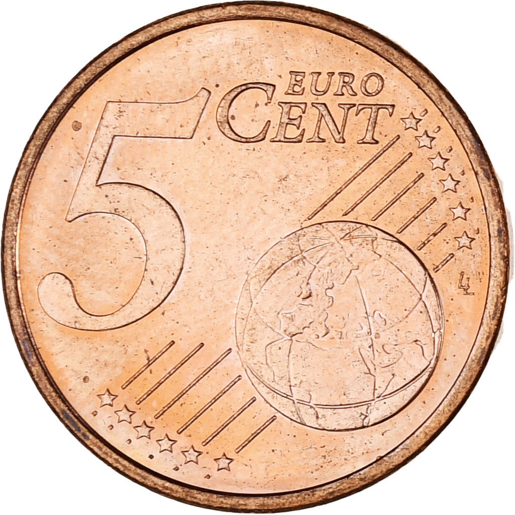 Monaco, Rainier III, 5 Euro Cent, 2001, Paris, MS(63), Copper Plated Steel