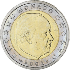 Monaco, Rainier III, 2 Euro, 2001, Paris, MS(63), Bi-Metallic, Gadoury:MC179