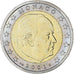 Monaco, Rainier III, 2 Euro, 2001, Paris, MS(63), Bi-Metallic, Gadoury:MC179