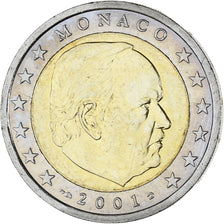 Monaco, Rainier III, 2 Euro, 2001, Paris, MS(63), Bi-Metallic, Gadoury:MC179