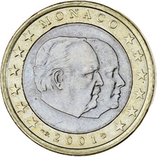 Monaco, Rainier III, Euro, 2001, Paris, MS(63), Bi-Metallic, Gadoury:MC178