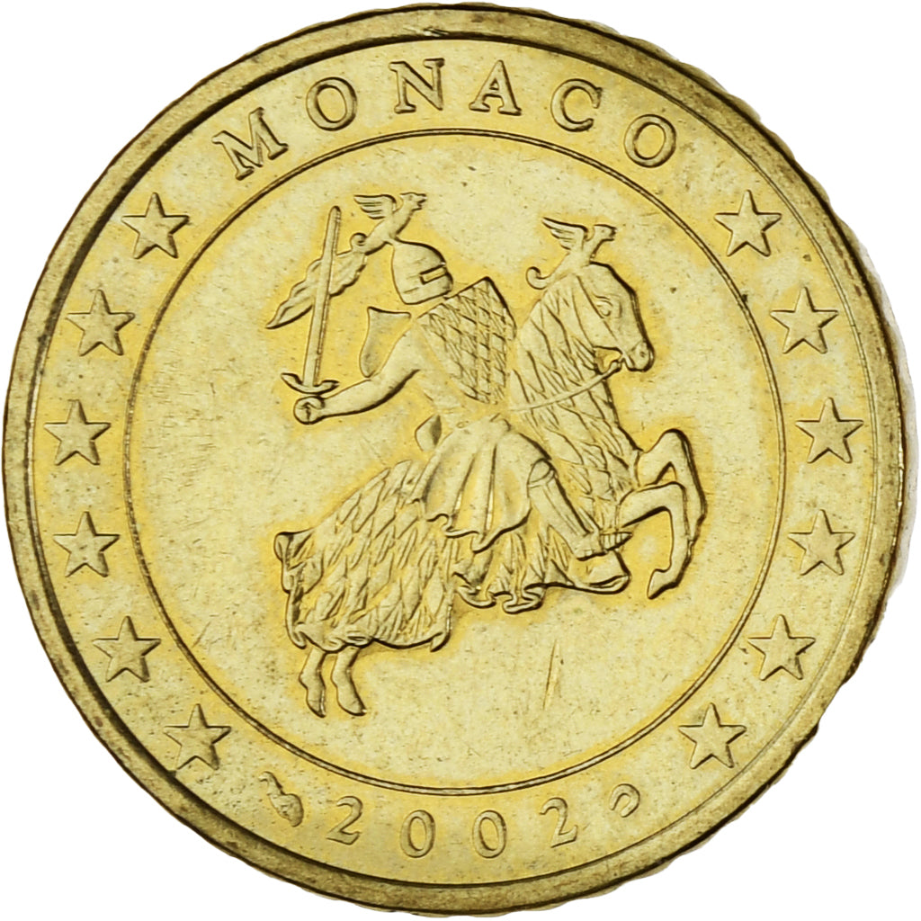 Monaco, Rainier III, 50 Euro Cent, 2002, Paris, SPL, Laiton, Gadoury:MC177