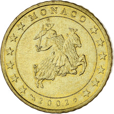 Monaco, Rainier III, 50 Euro Cent, 2002, Paris, MS(63), Brass, Gadoury:MC177