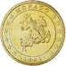 Monaco, Rainier III, 50 Euro Cent, 2001, Paris, MS(63), Brass, Gadoury:MC177