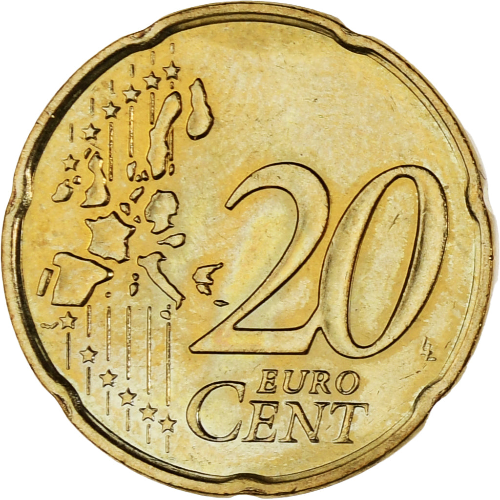 Monaco, Rainier III, 20 Euro Cent, 2001, Paris, UNZ, Messing, Gadoury:MC176