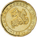 Mónaco, Rainier III, 20 Euro Cent, 2001, Paris, MS(63), Latão, Gadoury:MC176
