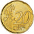 Monaco, Rainier III, 20 Euro Cent, 2001, Paris, MS(63), Brass, Gadoury:MC176