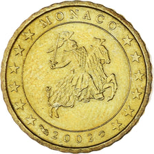 Monaco, Rainier III, 10 Euro Cent, 2002, Paris, MS(63), Brass, Gadoury:MC175