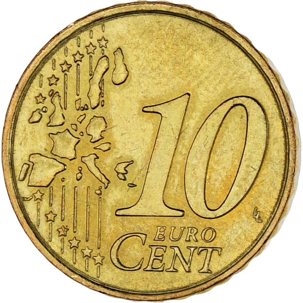 Monaco, Rainier III, 10 Euro Cent, 2001, Paris, SPL, Laiton, Gadoury:MC175
