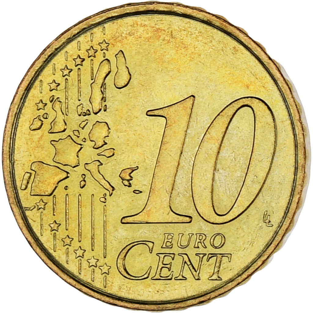 Monaco, Rainier III, 10 Euro Cent, 2001, Paris, SPL, Laiton, Gadoury:MC175