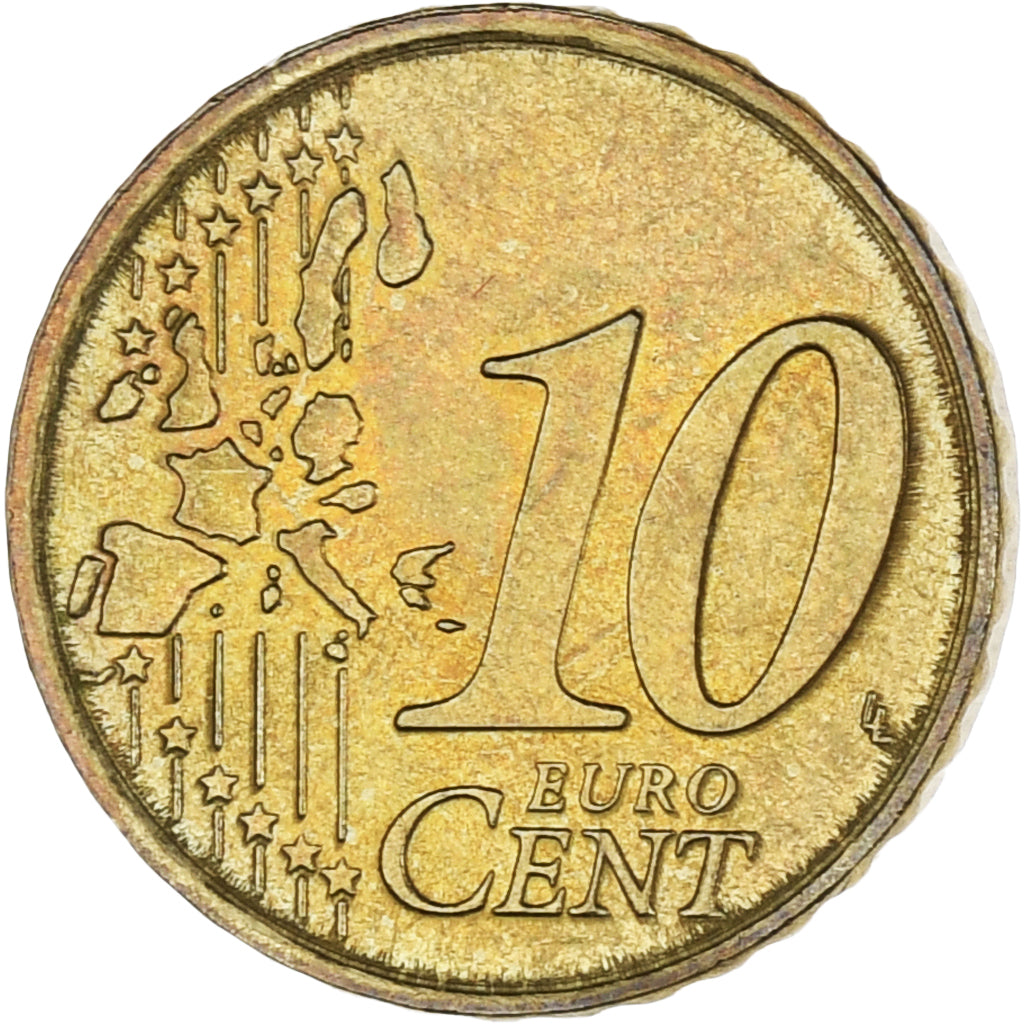 Monaco, Rainier III, 10 Euro Cent, 2001, Paris, SPL, Laiton, Gadoury:MC175