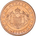 Monaco, Rainier III, 5 Euro Cent, 2001, Paris, UNZ, Copper Plated Steel