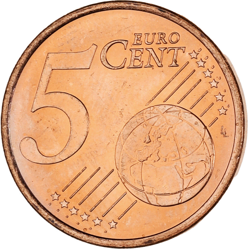 Monaco, Rainier III, 5 Euro Cent, 2001, Paris, UNZ, Copper Plated Steel