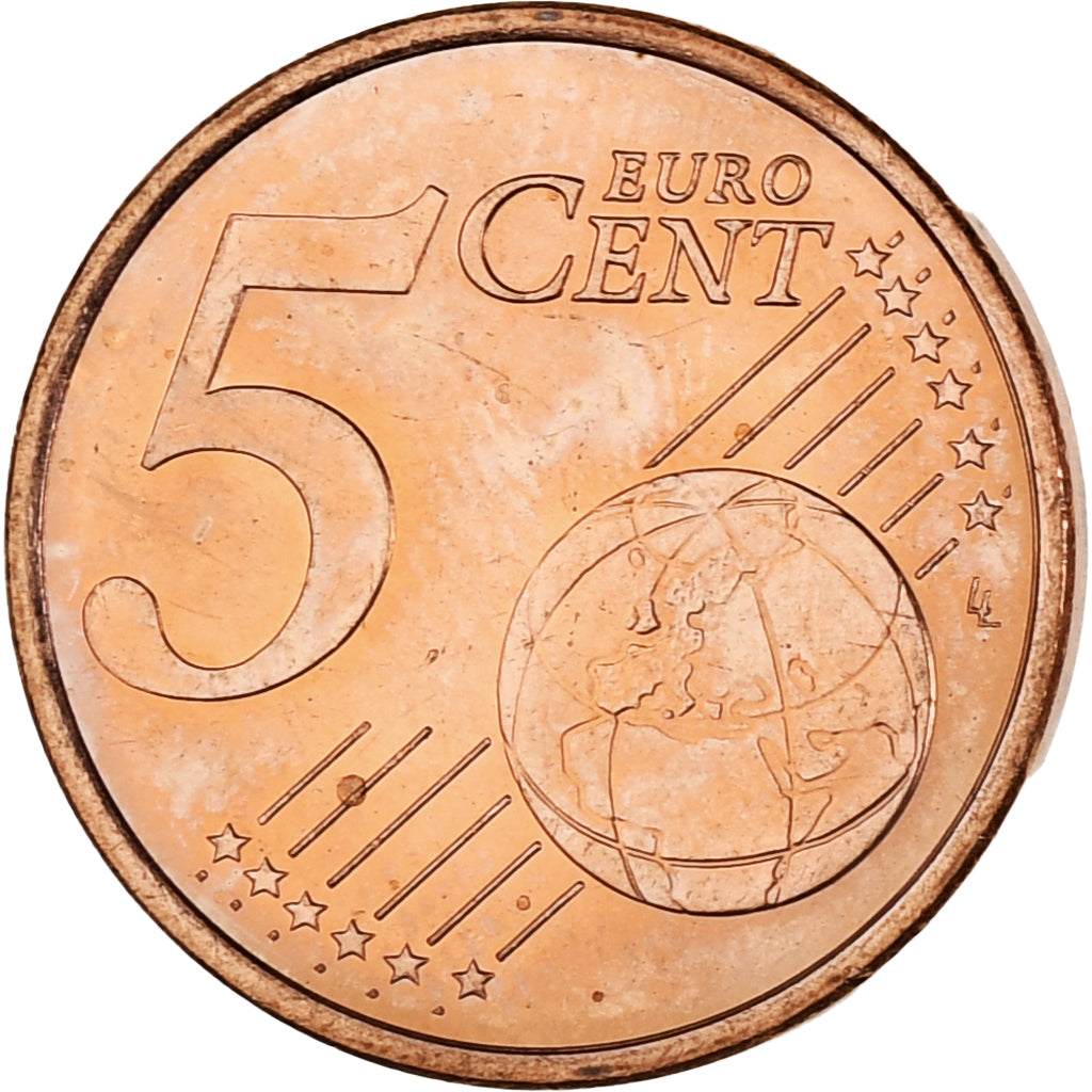 Monaco, Rainier III, 5 Euro Cent, 2001, Paris, MS(63), Copper Plated Steel