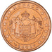 Monaco, Rainier III, 5 Euro Cent, 2001, Paris, MS(63), Copper Plated Steel