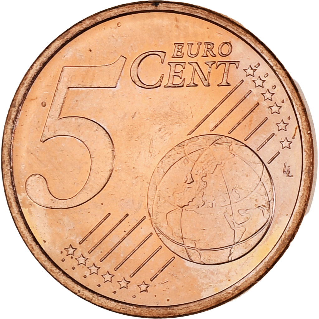 Monaco, Rainier III, 5 Euro Cent, 2001, Paris, MS(63), Copper Plated Steel