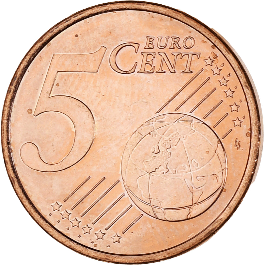 Monaco, Rainier III, 5 Euro Cent, 2001, Paris, MS(63), Copper Plated Steel