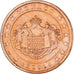 Monaco, Rainier III, 2 Euro Cent, 2001, Paris, MS(63), Copper Plated Steel