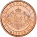 Monaco, Rainier III, Euro Cent, 2001, Paris, MS(63), Copper Plated Steel