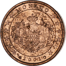 Monaco, Rainier III, Euro Cent, 2001, Paris, SPL, Acciaio placcato rame