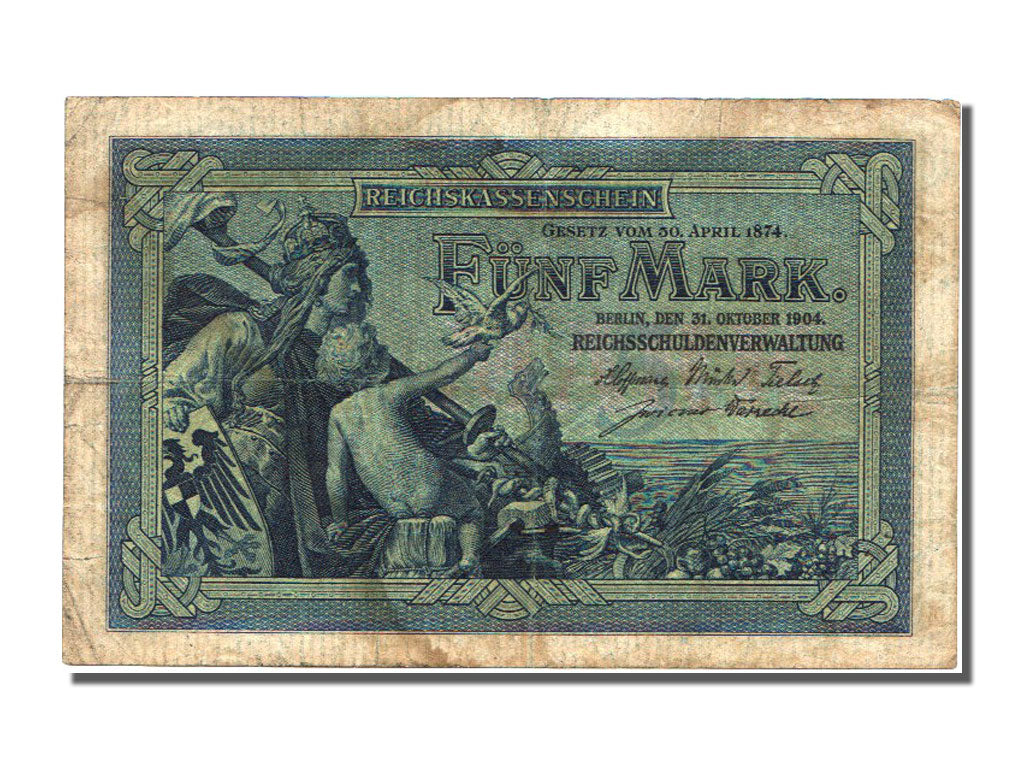 Germany, 5 Mark, 1904, KM #8a, 1904-10-31, EF(40-45), C