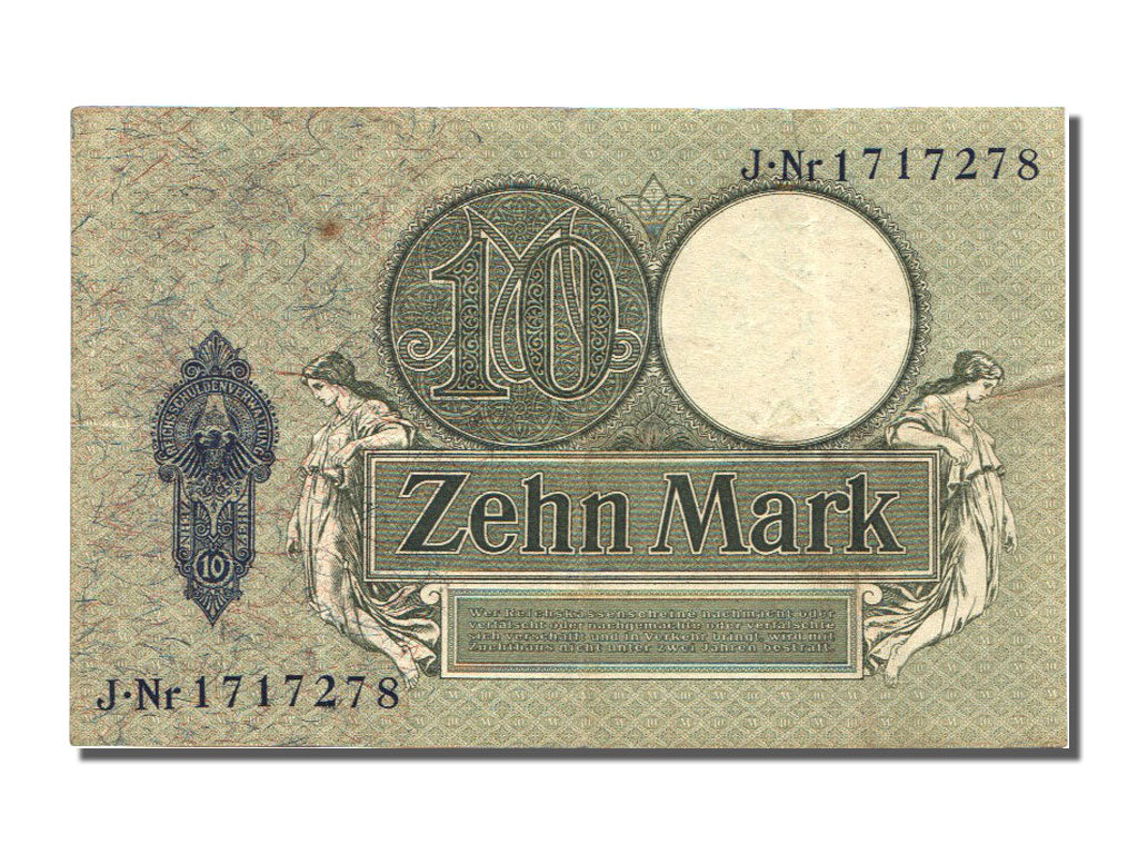 Banknote, Germany, 10 Mark, 1906, 1906-10-06, AU(55-58)
