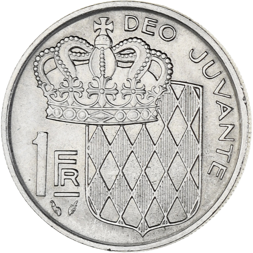 Moneta, Monaco, Rainier III, Franc, 1976, AU(55-58), Nikiel, KM:140, Gadoury:MC