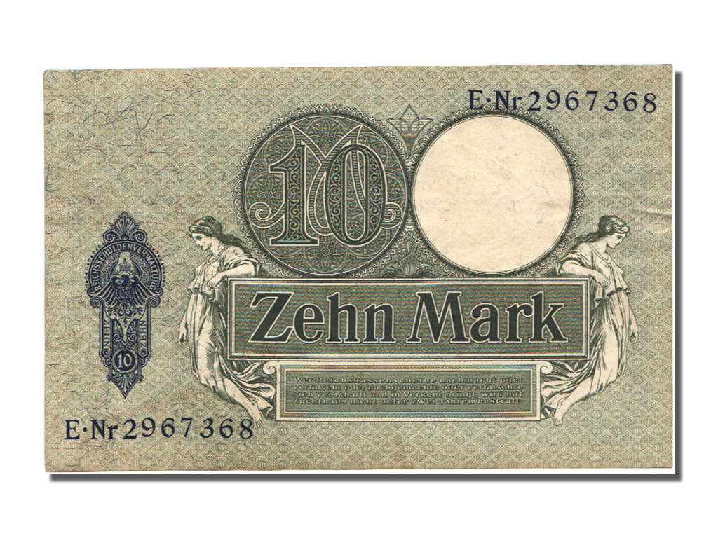 Banknote, Germany, 10 Mark, 1906, 1906-10-06, AU(55-58)