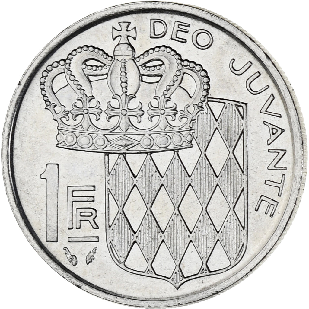 Moneta, Monaco, Rainier III, Franc, 1976, AU(55-58), Nikiel, KM:140, Gadoury:MC