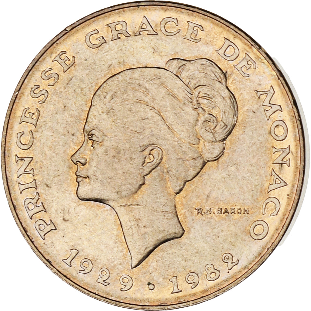 Monaco, Rainier III, 10 Francs, 1982, AU(55-58), Copper-Nickel-Aluminum, KM:160