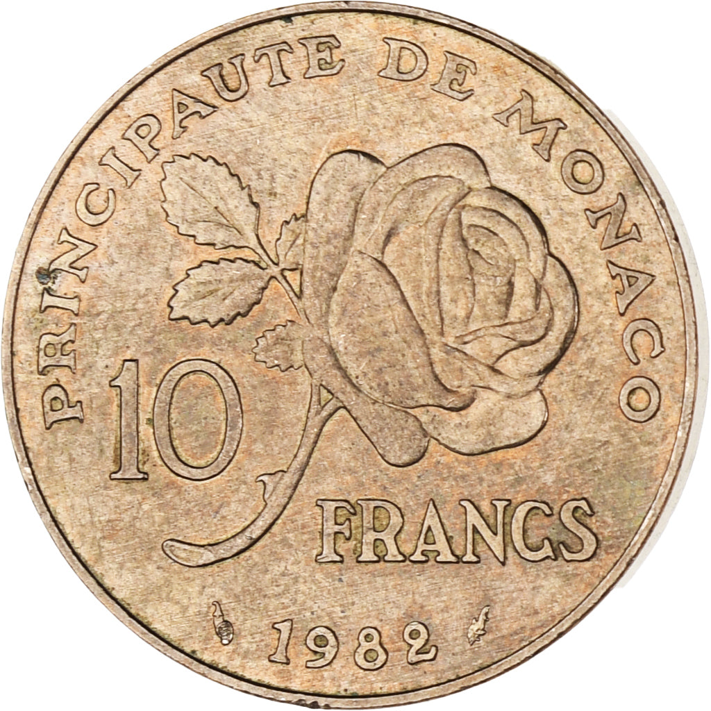 Monaco, Rainier III, 10 Francs, 1982, TTB, Cupronickel aluminium, Gadoury:MC