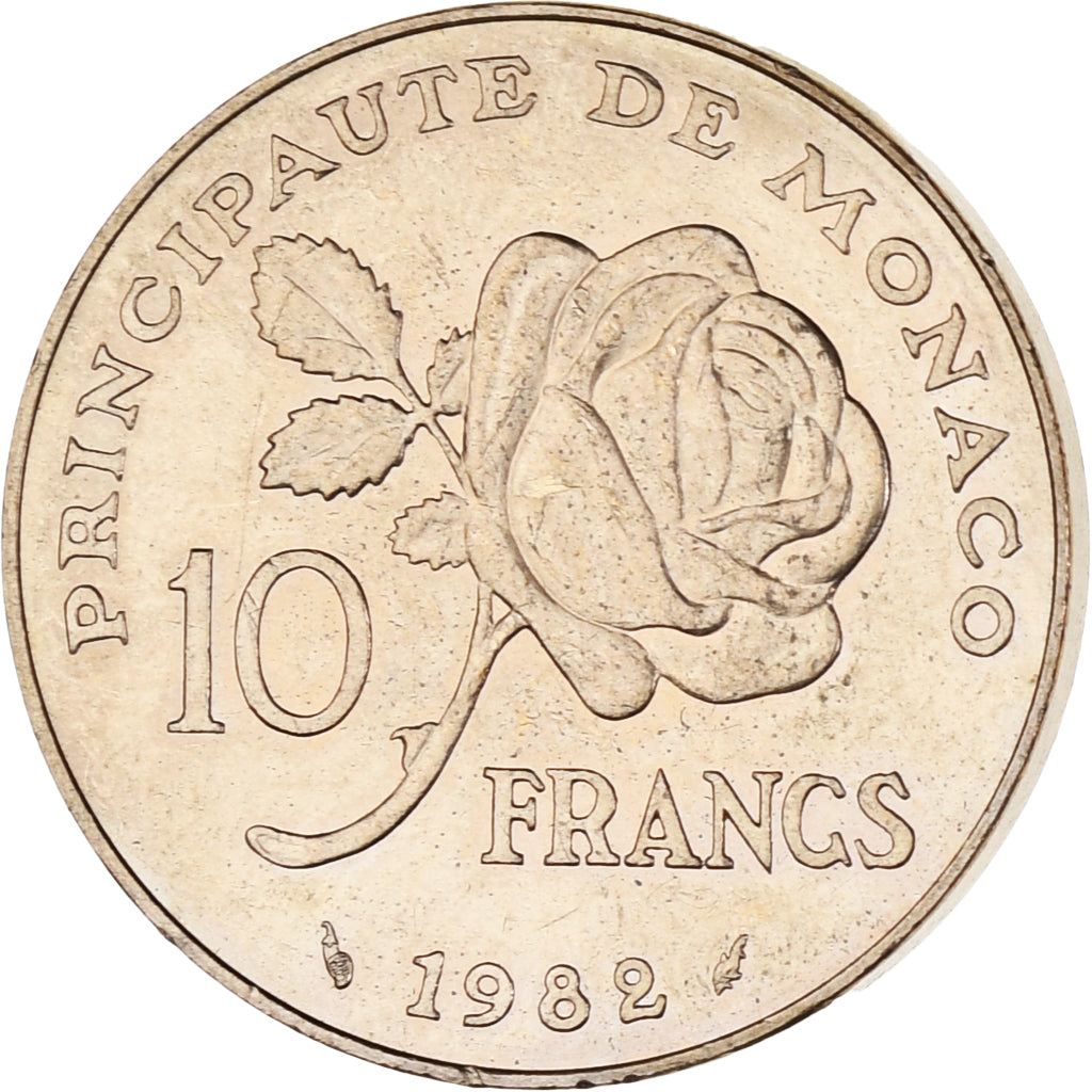 Monaco, Rainier III, 10 Francs, 1982, TTB, Cupronickel aluminium, Gadoury:MC158