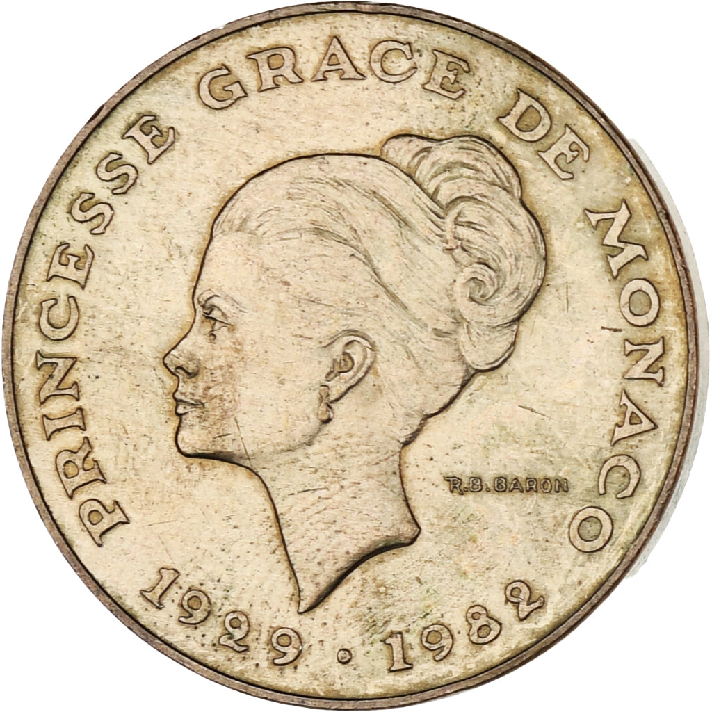 Monaco, Rainier III, 10 Francs, 1982, BB, Rame-nichel-alluminio, KM:160