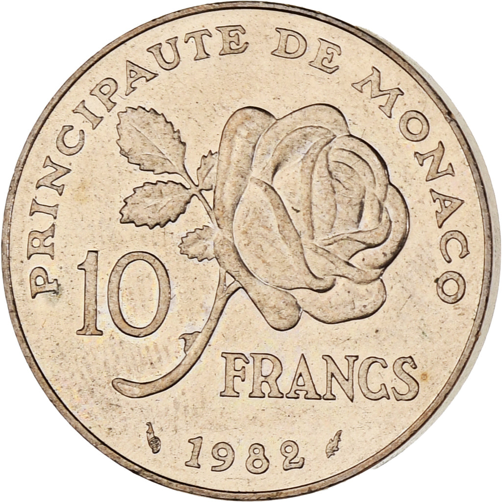 Monaco, Rainier III, 10 Francs, 1982, TTB, Cupronickel aluminium, Gadoury:MC158