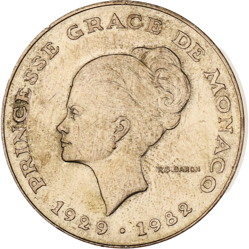 Monaco, Rainier III, 10 Francs, 1982, EF(40-45), Copper-Nickel-Aluminum, KM:160