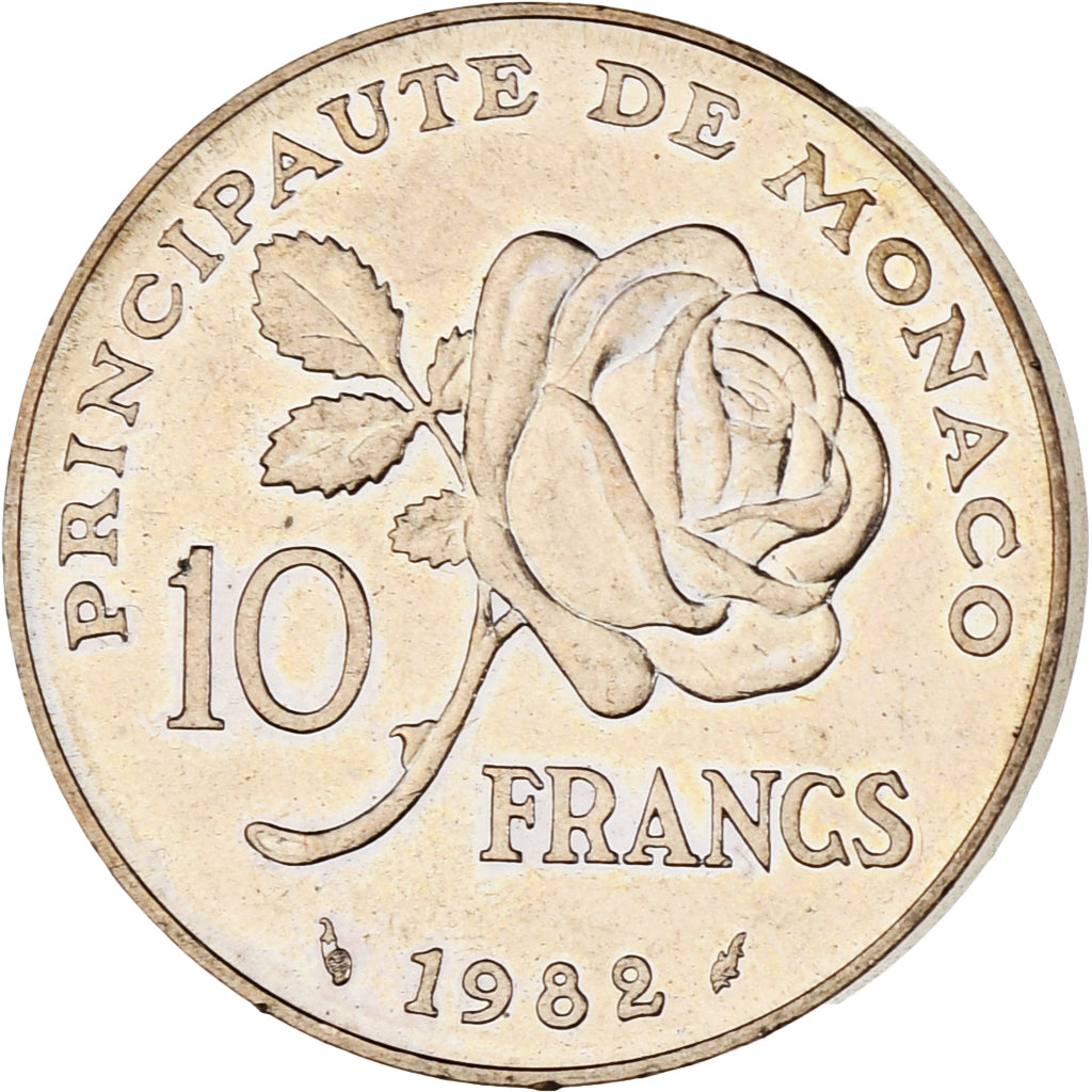 Monaco, Rainier III, 10 Francs, 1982, TTB, Cupronickel aluminium, Gadoury:MC158