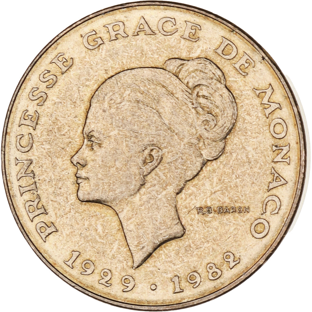 Monaco, Rainier III, 10 Francs, 1982, EF(40-45), Copper-Nickel-Aluminum, KM:160