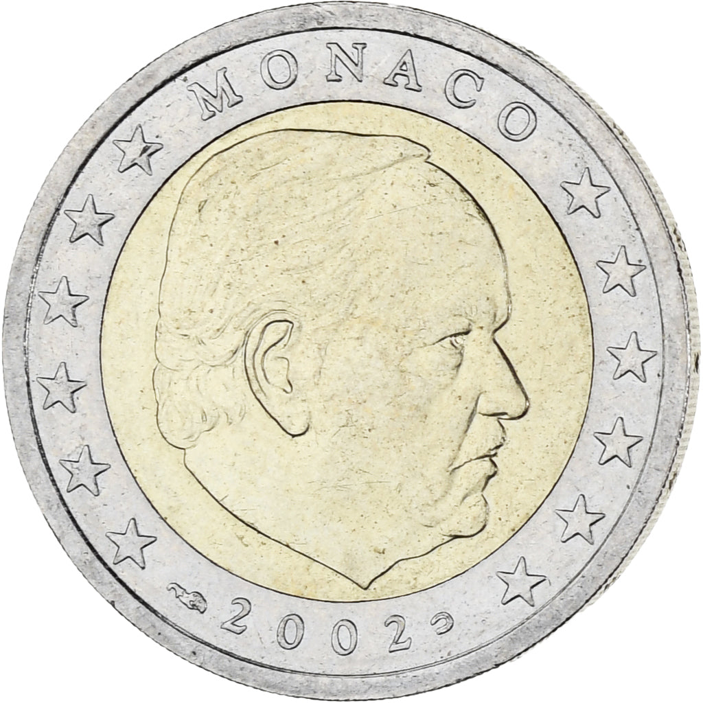 Monaco, Rainier III, 2 Euro, 2002, Paris, AU(55-58), Bi-Metallic, Gadoury:MC179