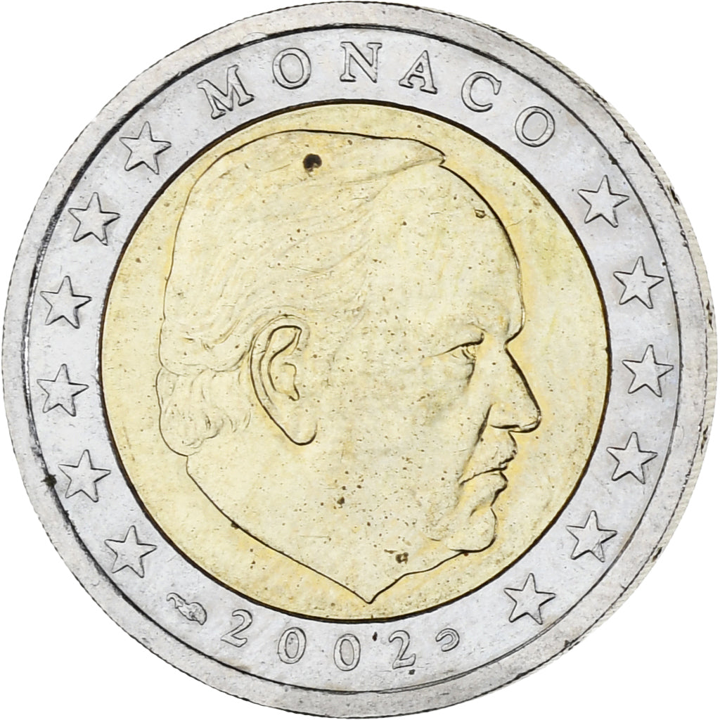 Monaco, Rainier III, 2 Euro, 2002, Paris, AU(55-58), Bi-Metallic, Gadoury:MC179
