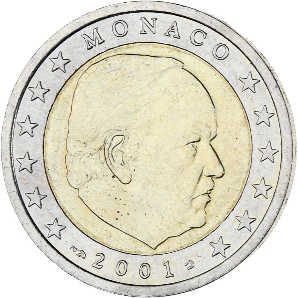 Mónaco, Rainier III, 2 Euro, 2001, Paris, EBC, Bimetálico, Gadoury:MC179
