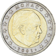 Monaco, Rainier III, 2 Euro, 2001, Paris, AU(55-58), Bi-Metallic, Gadoury:MC179