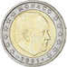Monaco, Rainier III, 2 Euro, 2001, Paris, AU(55-58), Bi-Metallic, Gadoury:MC179