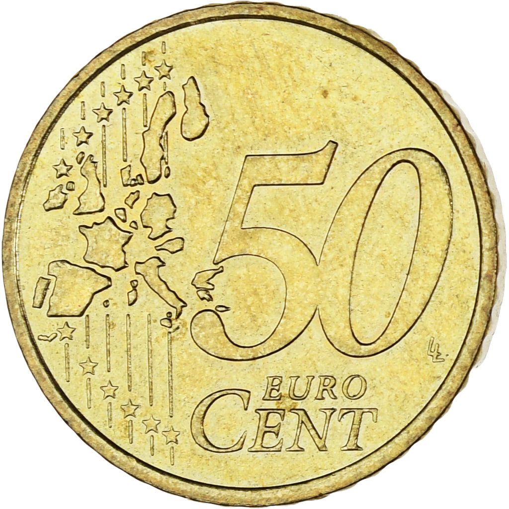 Monaco, Rainier III, 50 Euro Cent, 2001, Paris, AU(55-58), Brass, Gadoury:MC177