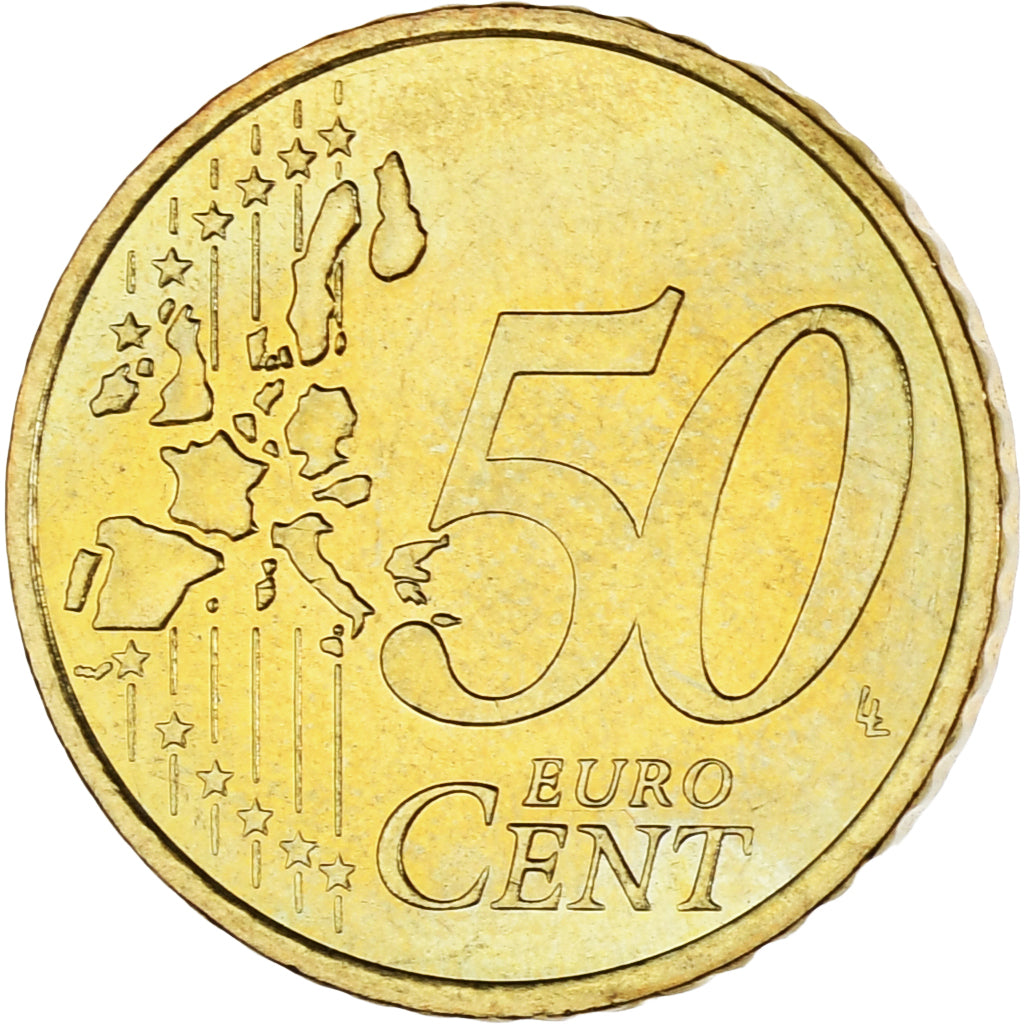 Monaco, Rainier III, 50 Euro Cent, 2001, Paris, AU(55-58), Brass, Gadoury:MC177