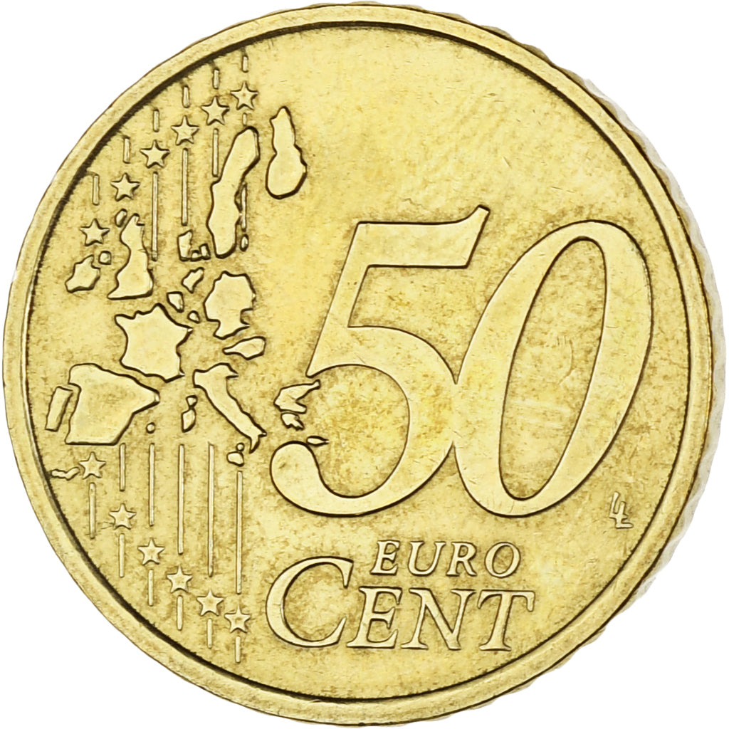 Monaco, Rainier III, 50 Euro Cent, 2001, Paris, AU(55-58), Brass, Gadoury:MC177