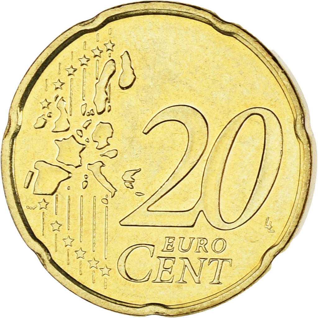 Monaco, Rainier III, 20 Euro Cent, 2002, Paris, SPL-, Ottone, Gadoury:MC176