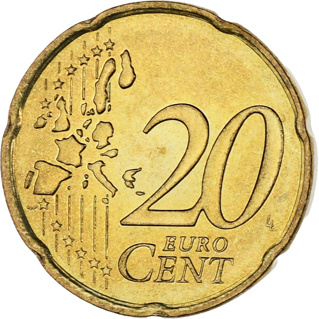 Monaco, Rainier III, 20 Euro Cent, 2001, Paris, SPL-, Ottone, Gadoury:MC176