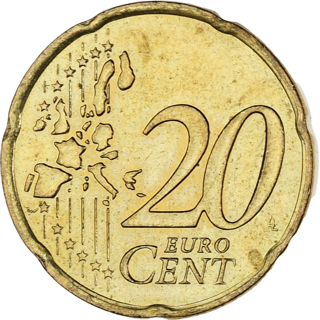 Monaco, Rainier III, 20 Euro Cent, 2001, Paris, SUP, Laiton, Gadoury:MC176