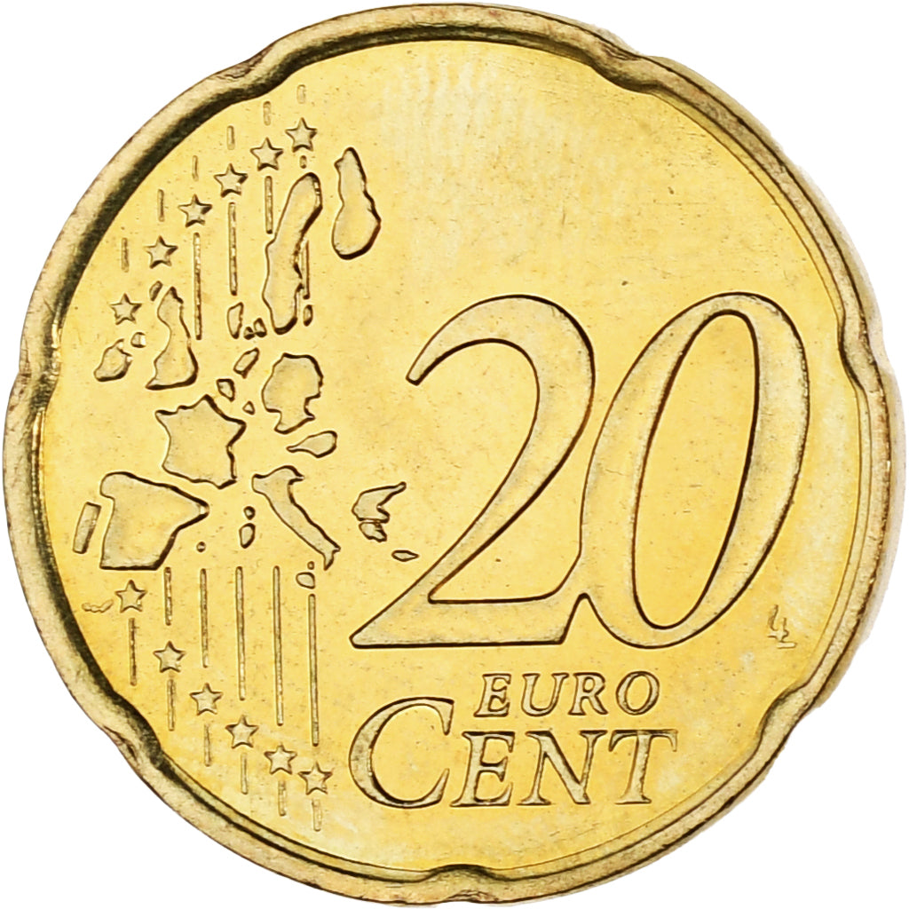 Monaco, Rainier III, 20 Euro Cent, 2001, Paris, AU(55-58), Brass, Gadoury:MC176