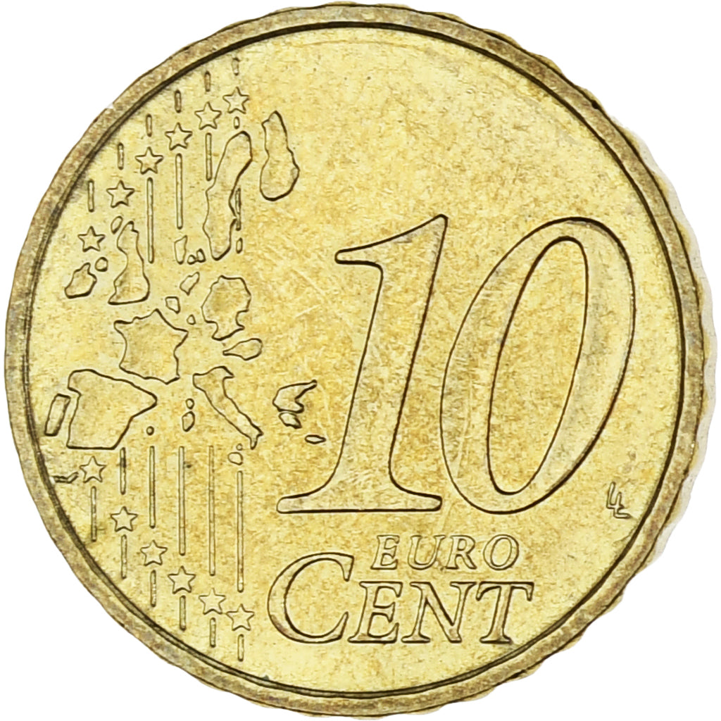 Monaco, Rainier III, 10 Euro Cent, 2002, Paris, SUP, Laiton, Gadoury:MC175